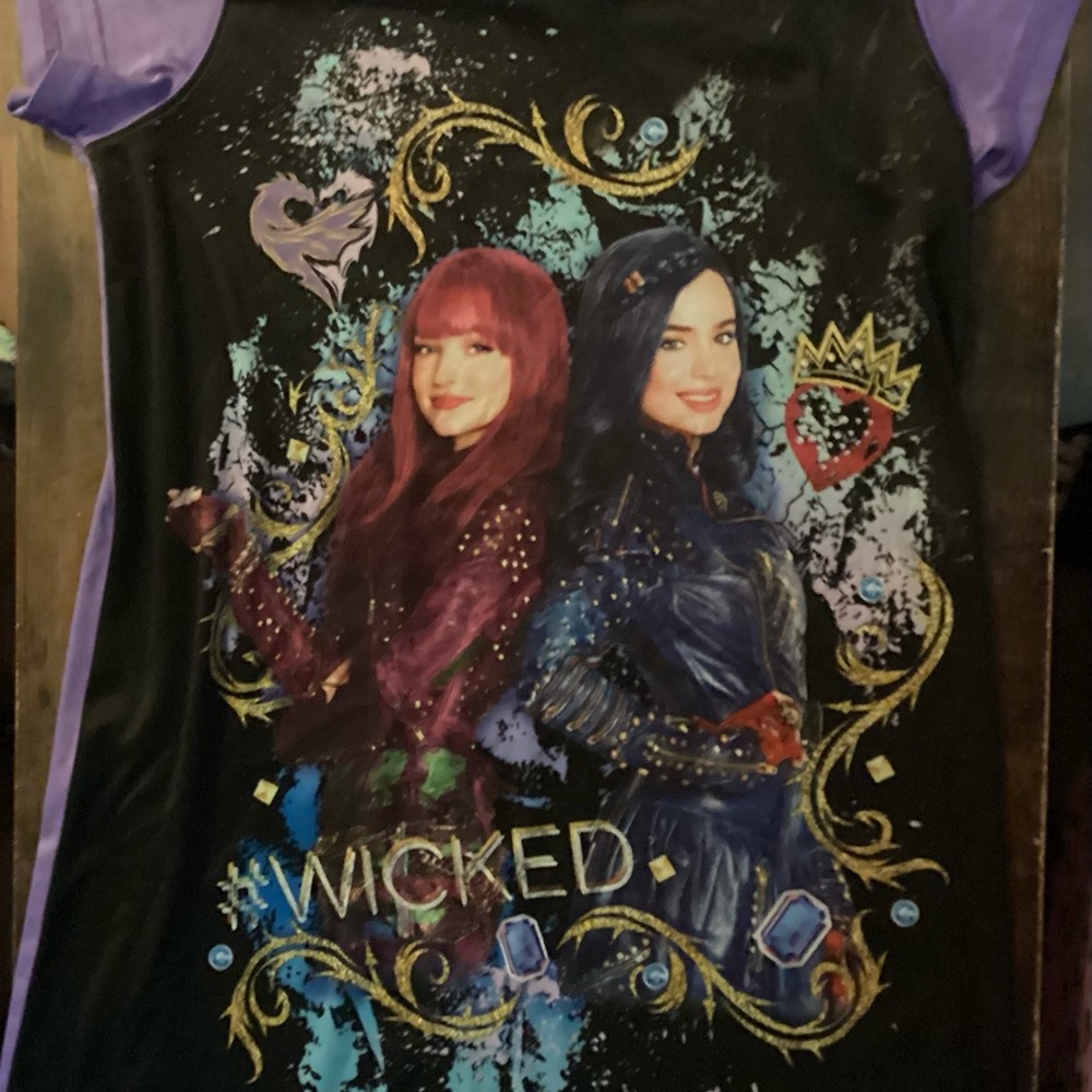 Disney Purple and Black Kids Pajamas Nightgown